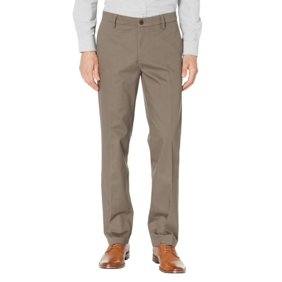DOCKERS Dockers Straight Fit Signature Green Khaki Lux Cotton Stretch Pants - Picture 4 of 5